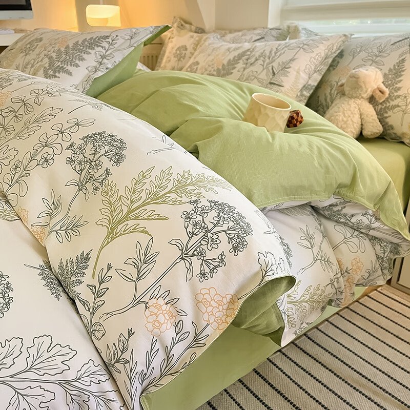 兰芮 新疆棉100%纯棉印花全棉四件套 200*230cm 119元（需用券）