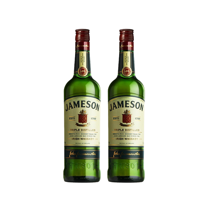 88VIP：尊美醇 Jameson 爱尔兰威士忌进口洋酒烈酒调酒500ml*2瓶特调 127.3元（需