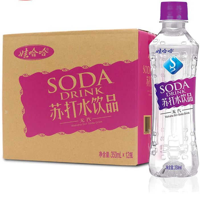 娃哈哈 无汽苏打水饮品薄荷柠檬味甜味无甜味白桃味可选清爽解渴 甜味 350m