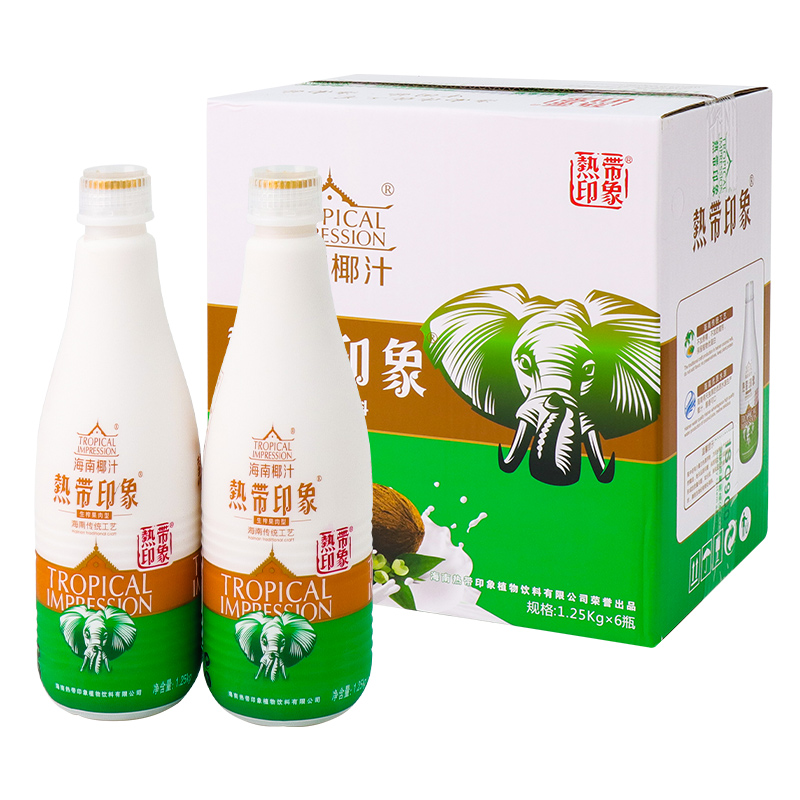 热带印象 椰汁果肉1.25L*6瓶 海南原产 45.9元