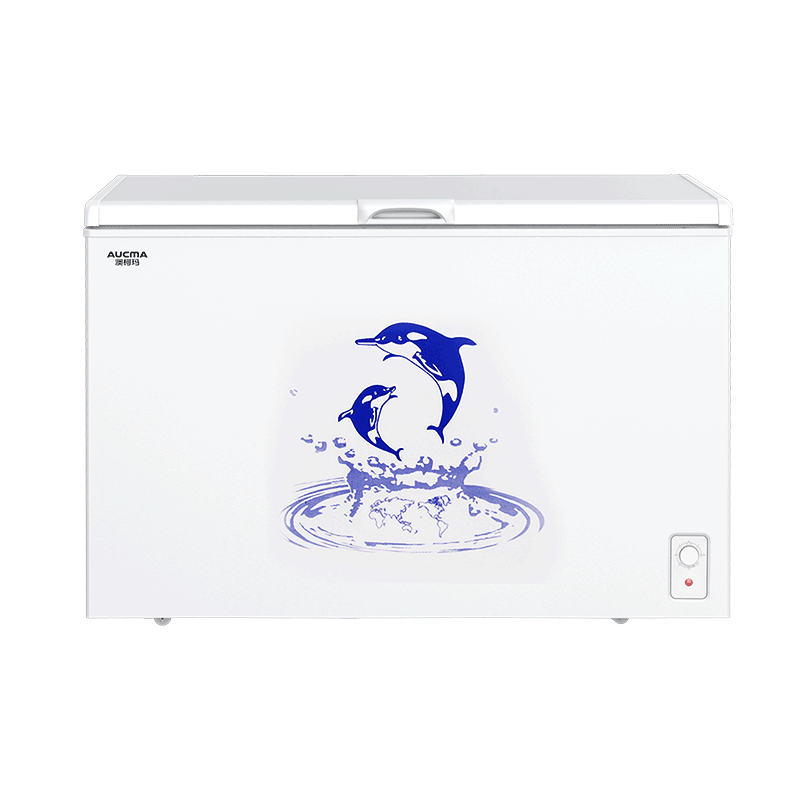 plus会员：澳柯玛（AUCMA）256升家用冰柜 86.7﹪阻霜 商用单温冷柜 冷藏冷冻柜
