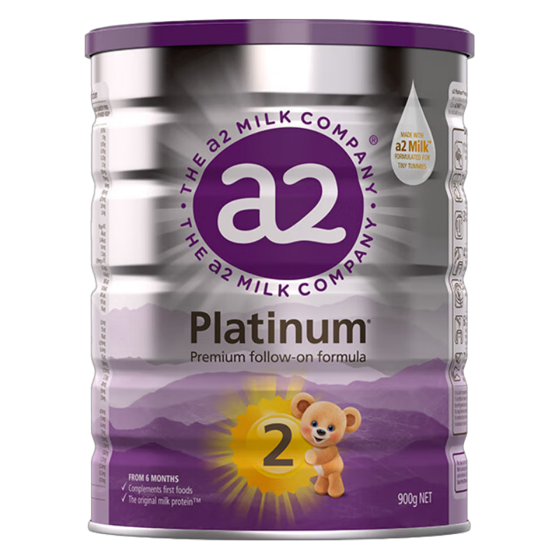 a2 奶粉紫白金版牛奶粉 2段3罐=含税 195元