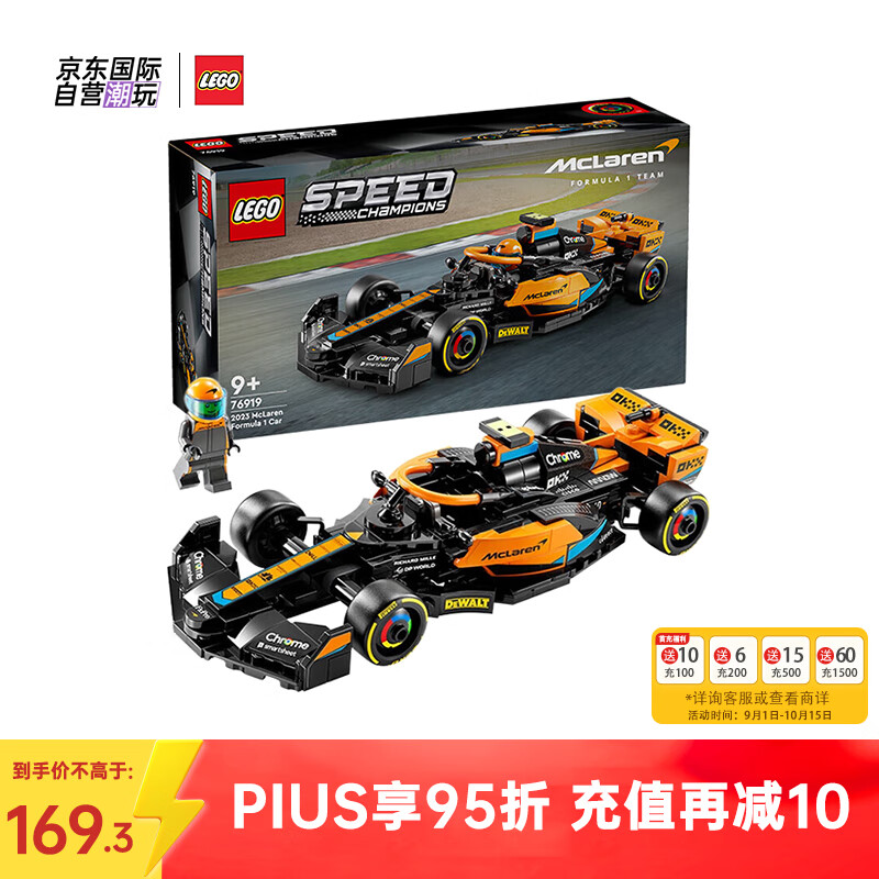 LEGO 乐高 积木玩具 超级赛车系列 76919迈凯伦一级方程式赛车 7岁+生日礼物 17