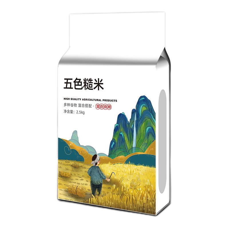 谷味来 混合杂粮 五色糙米 2.5kg 5.98元