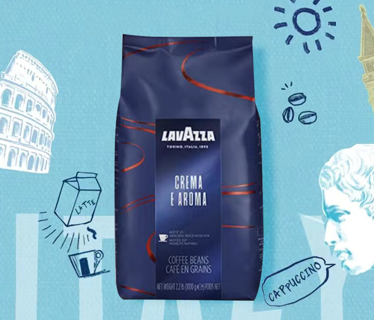 LAVAZZA 意式浓缩中度烘焙咖啡豆 1kg 112元