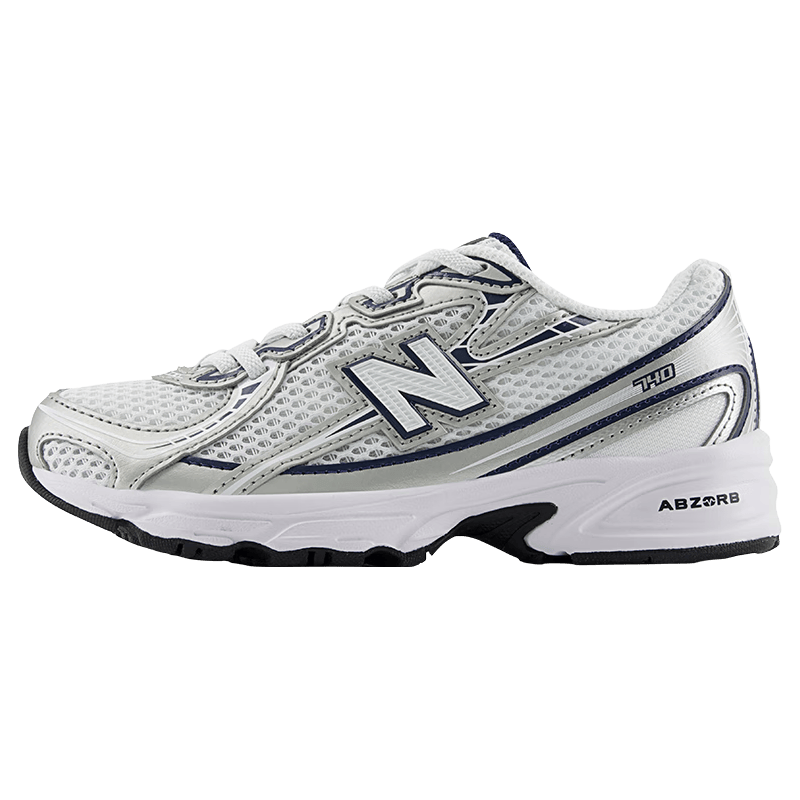 new balance 拼接 儿童运动鞋 白色/银色WN 35 脚长21cm 327.36元