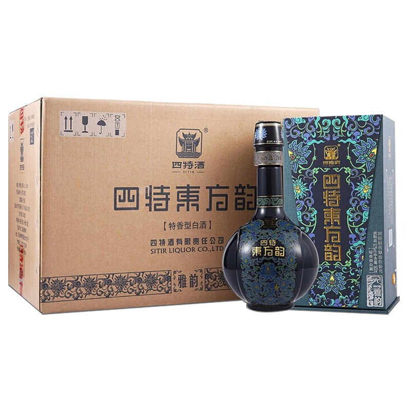 SITIR 四特酒 白酒 东方韵 雅韵 特香型 52度 500ml*6瓶 整箱装 特香型白酒 1869.6