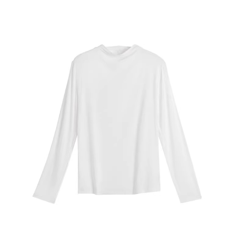 Ubras 小奶皮肌底衣薄款圆领中领打底衫内搭长袖T恤 陈都灵同款白色 S 118元