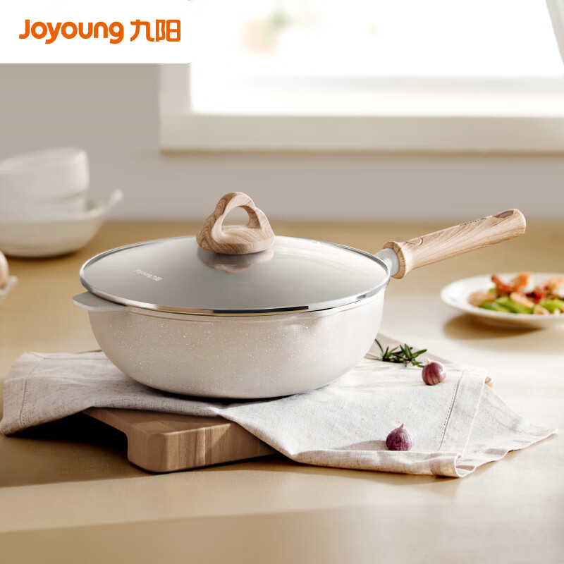 Joyoung 九阳 炒锅不粘锅轻量化麦饭石炒锅32cm 31.08元（需用券）