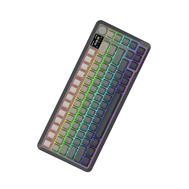 REDRAGON 红龙 KS82 Ultra 81键 三模机械键盘 渐变灰 苏洛轴 RGB 329元