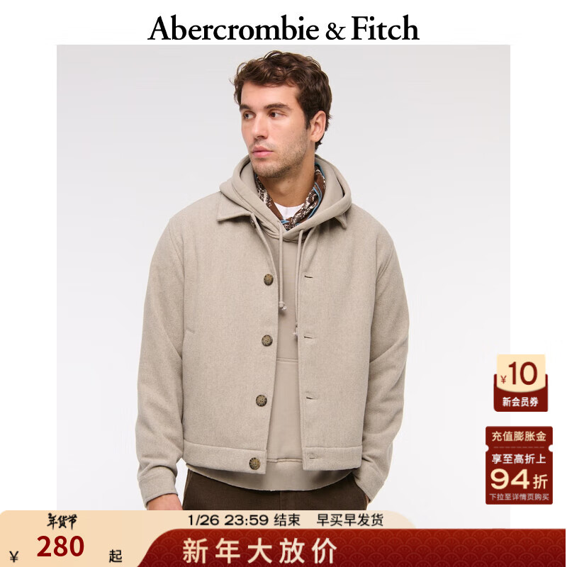 Abercrombie & Fitch 男装美式复古工装衬衫夹克 KI125-4312 ￥279.3