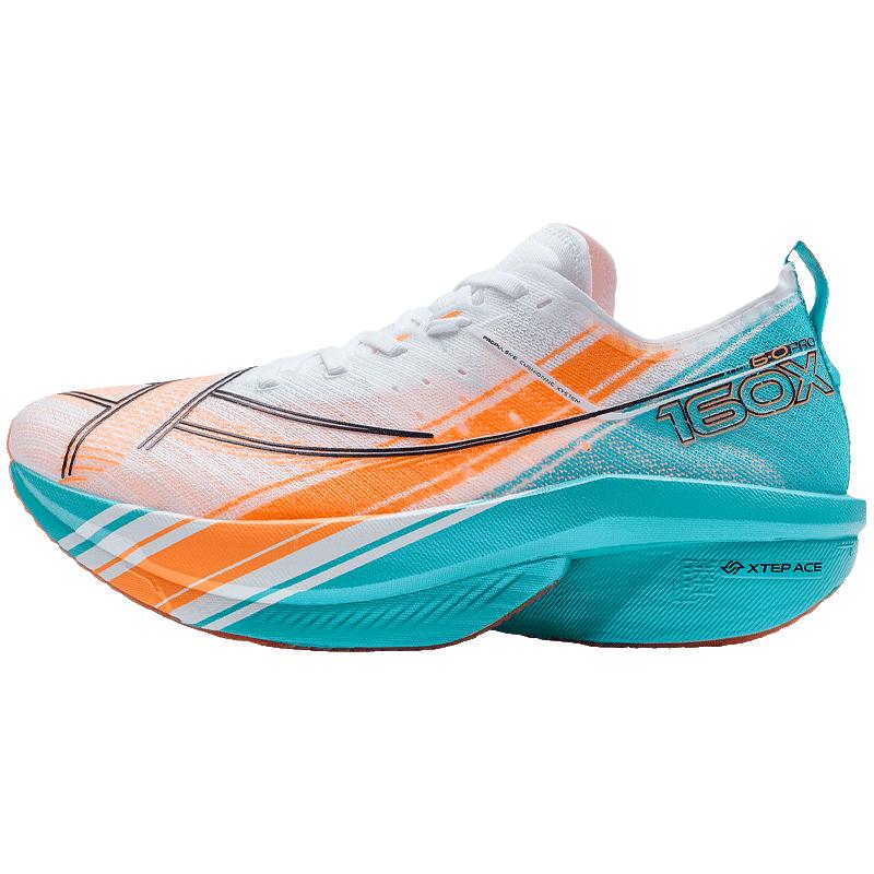 特步 160X6.0PRO黄金碳板马拉松男跑步鞋竞速男女运动鞋975119110003 新白色/智能