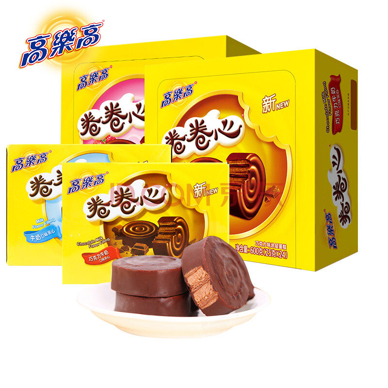高乐高卷卷心巧克力味草莓味600g 四种口味 ￥19.5