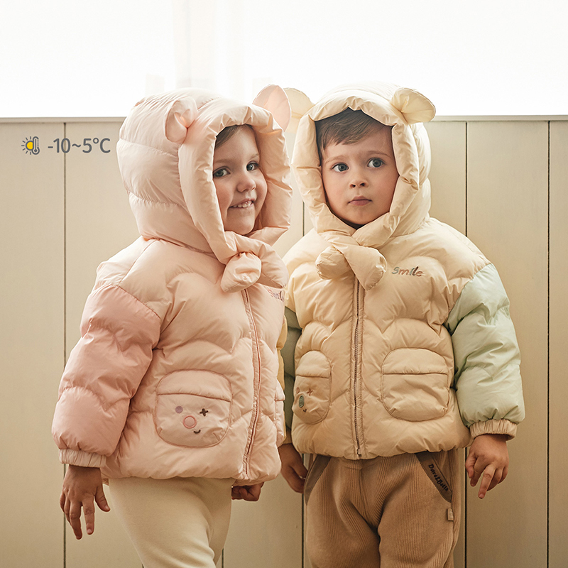 88VIP：戴维贝拉 儿童羽绒服冬装新款男童外套女宝宝童装 286.14元