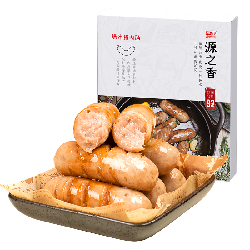源之香 爆汁猪肉肠500g 14.6元