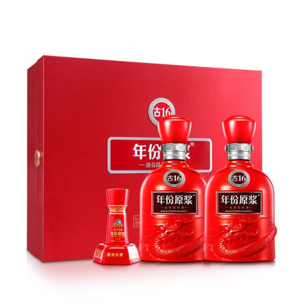 古井贡酒 年份原浆 古16 50%vol 浓香型白酒 500ml 礼盒装（赠：古20小酒） 630元
