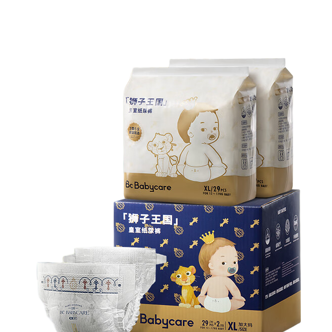 babycare bc babycare 皇室狮子王国 纸尿裤 XL码(12-17kg)*2包 120.82元（需用券）