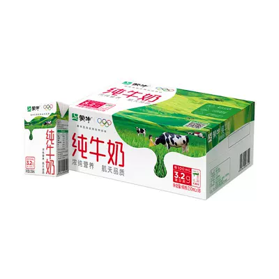 蒙牛纯牛奶250ml×18包早餐 30.9元