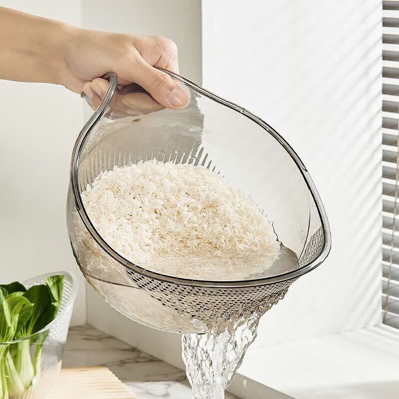 沥水篮 大号 多功能洗菜淘米 水果细孔 加厚 1.5元