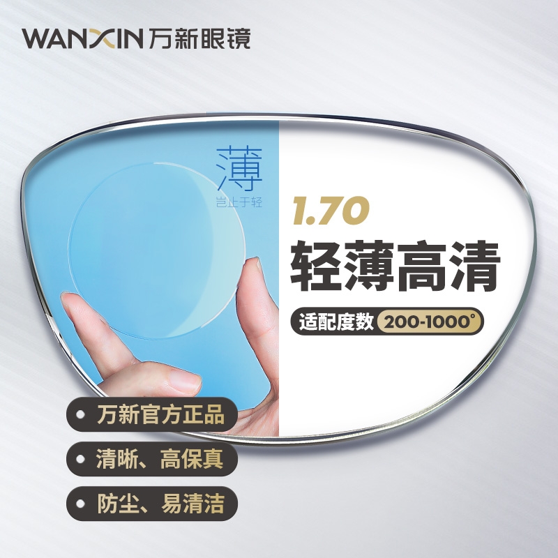 winsee 万新 1.70E洁膜高清耐污镜片+多镜框可选（支持邮寄和升级镜框） 178元