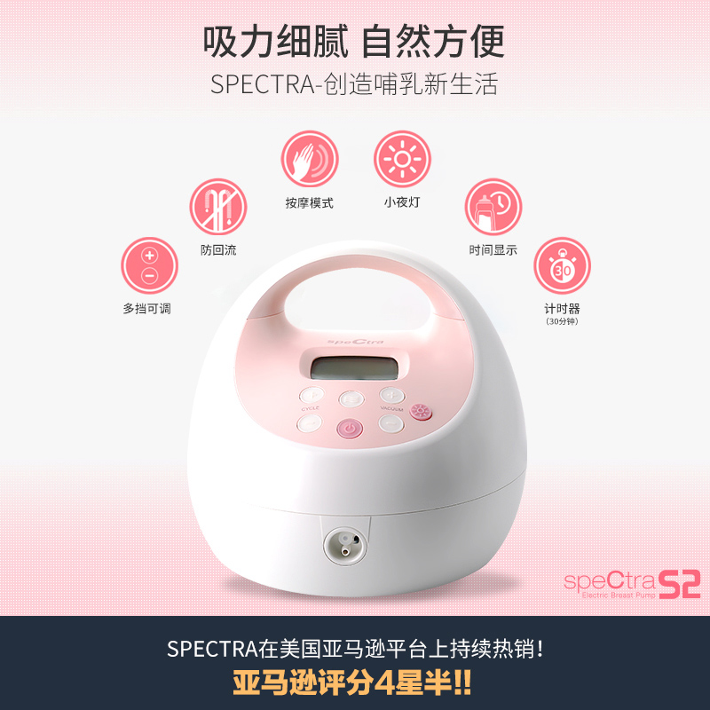 spectra 贝瑞克 S2 双边电动吸奶器 贝爱礼盒装 1480元（需用券）
