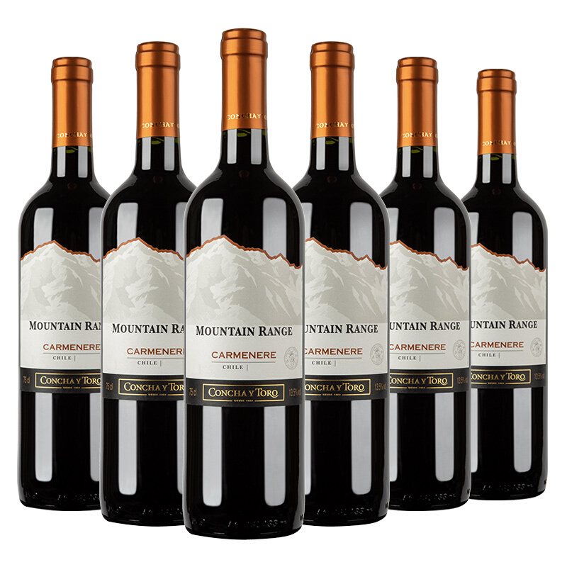 干露 云巅卡曼纳干红葡萄酒 750ml*6瓶整箱装 智利进口红 175.