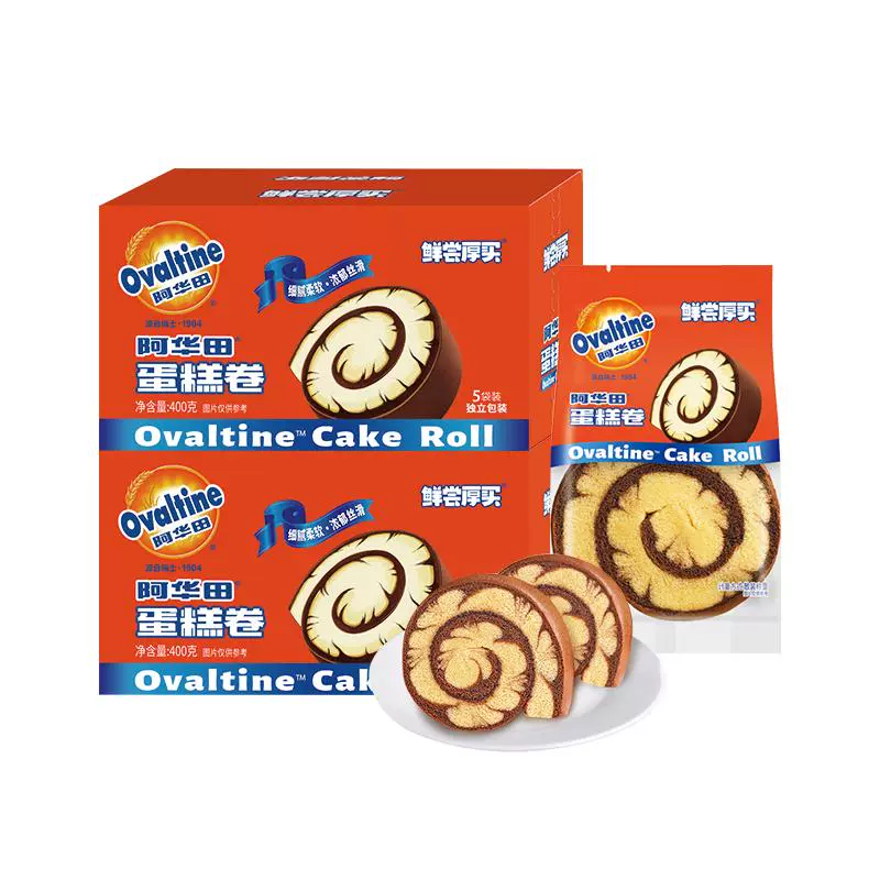 Ovaltine 阿华田 蛋糕卷 400g*2盒 ￥36.8