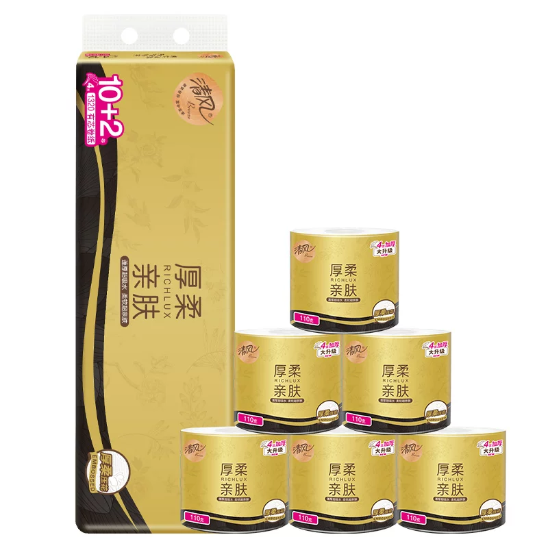 清风 卷纸 4层110克12卷 14.82元 - 线报酷