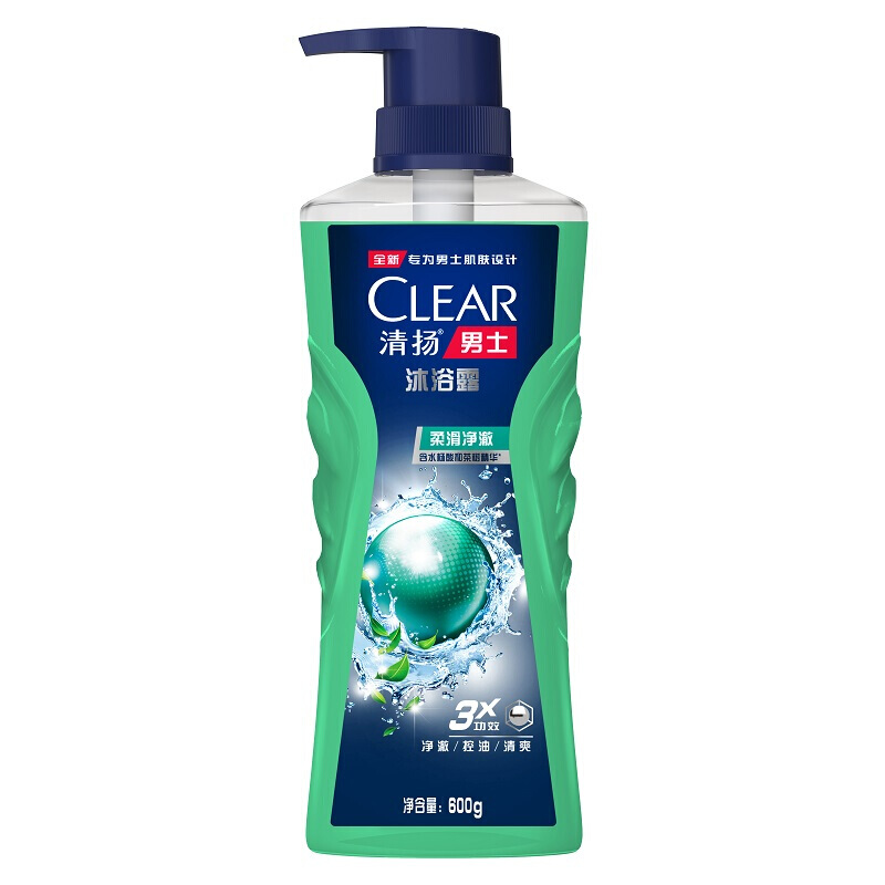 CLEAR 清扬 男士柔滑净澈沐浴露 600g 28.72元