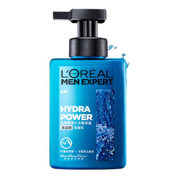 L'OREAL PARIS 男士水能保湿氨基酸洁面乳 55元（需用券）