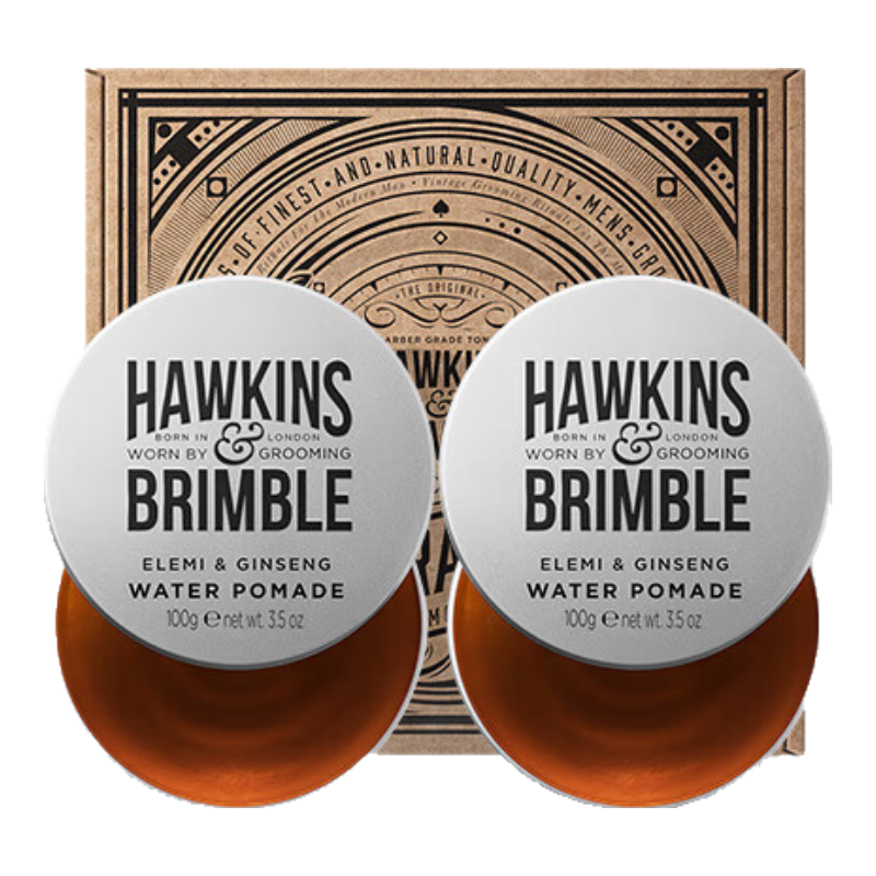 HAWKINS & BRIMBLE霍金斯小银罐水基发油发蜡发泥礼盒男士定型礼物男 ￥280