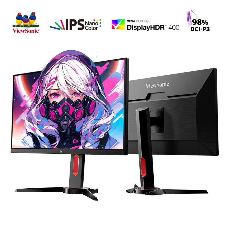 ViewSonic 优派 VX2758-2K-PRO-8 27英寸 IPS G-sync FreeSync 显示器（2560×1440、180Hz、100%s