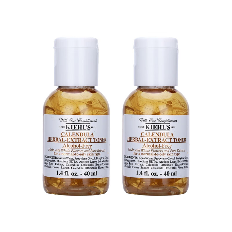 Kiehl's 科颜氏 金盏花爽肤水40ml*2补水控油舒缓护肤品 40.9元