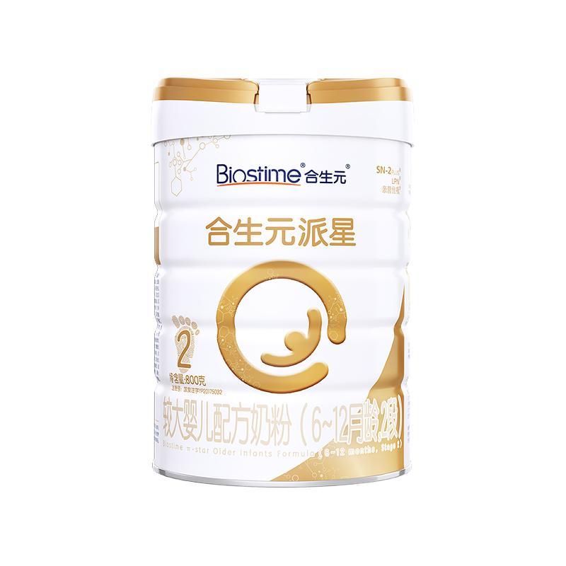 BIOSTIME 合生元 派星 较大婴儿配方奶粉 2段(6-12个月) 新国标 800g 298.32元