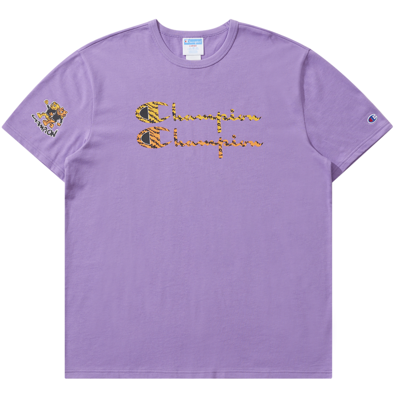 Champion 冠军 纯棉圆领短袖T恤 浅紫色 99.84元需凑单、PLUS会员