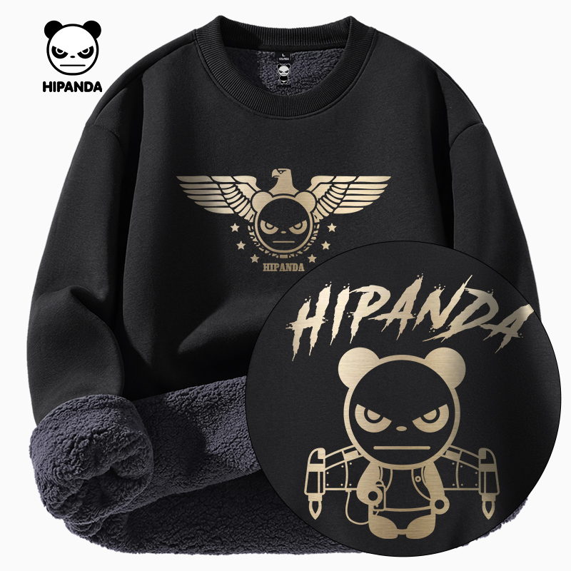 88VIP：HIPANDA 你好熊猫 Hi Panda 你好熊猫 男士加绒卫衣 20241120-WY2-70 132.05元（