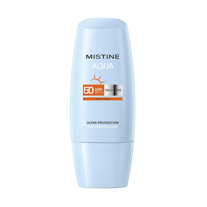 PLUS会员、需凑单：Mistine 呵润清透敏感肌防晒霜乳 40ml 39.2元（合19.6元/件）