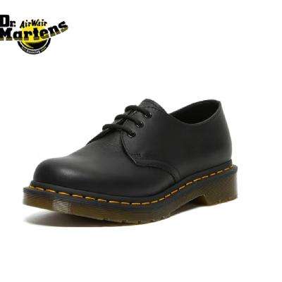 PLUS会员：DR.MARTENS 马丁 1461 Virginia男女款秋季舒适荔枝纹软皮黑色单鞋 黑色 