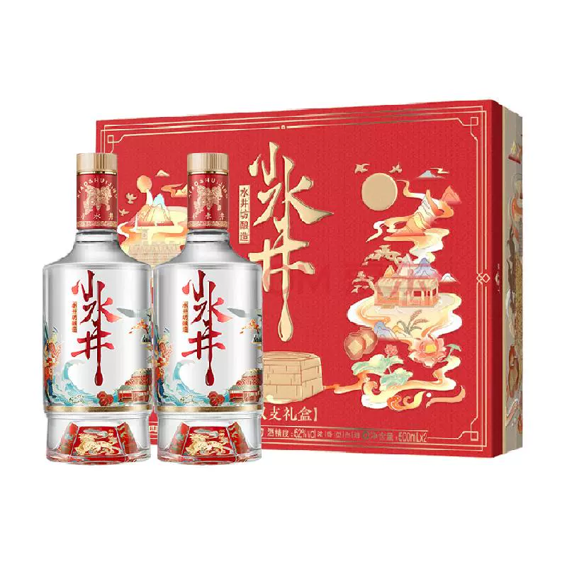 swellfun 水井坊 小水井礼盒浓香型白酒500ml×2瓶 ￥291.65