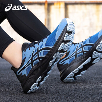 ASICS 亚瑟士 男鞋跑步鞋春夏季职业缓冲减震透气专业运动鞋 蓝色 42 内长26.5
