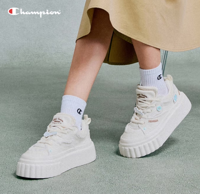Champion 简约休闲厚底百搭发糕鞋板鞋 ¥155.05