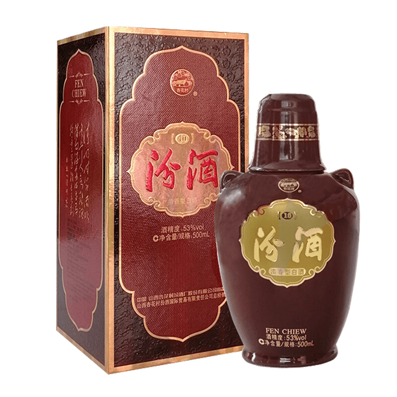 汾酒 老白汾酒 特制10 出口型 53%vol 清香型白酒 500ml 单瓶装 149.31元（需用券