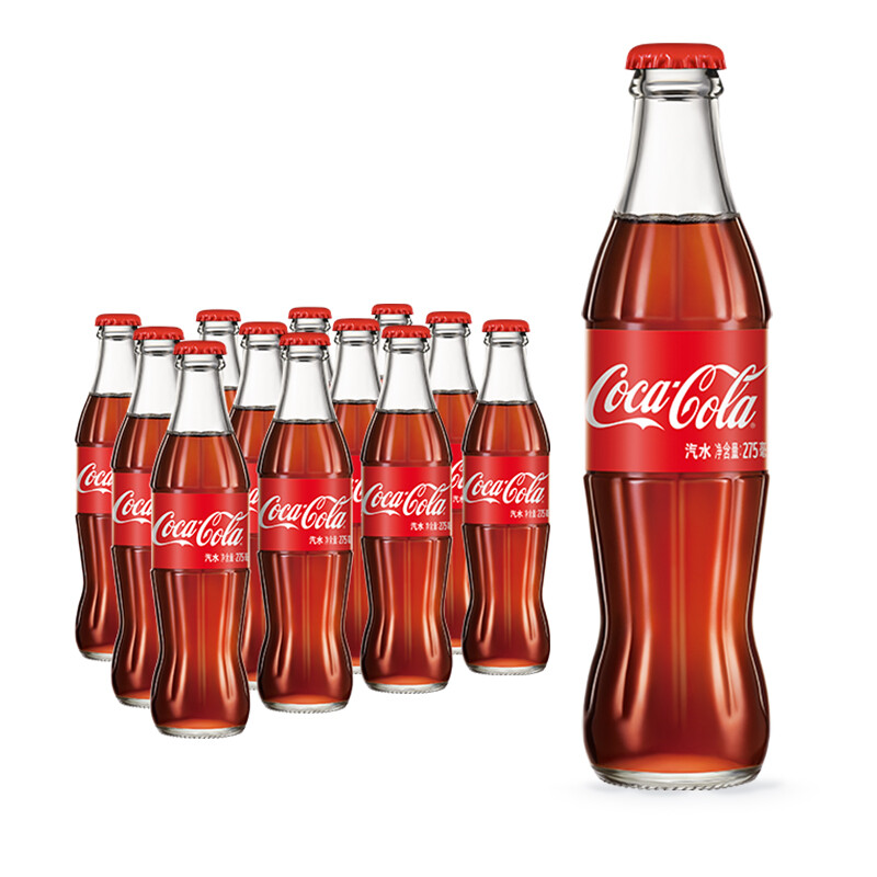 可口可乐 可乐碰响瓶 碳酸汽水275ml*12瓶 怀旧玻璃整箱装 49.94元（需用券）