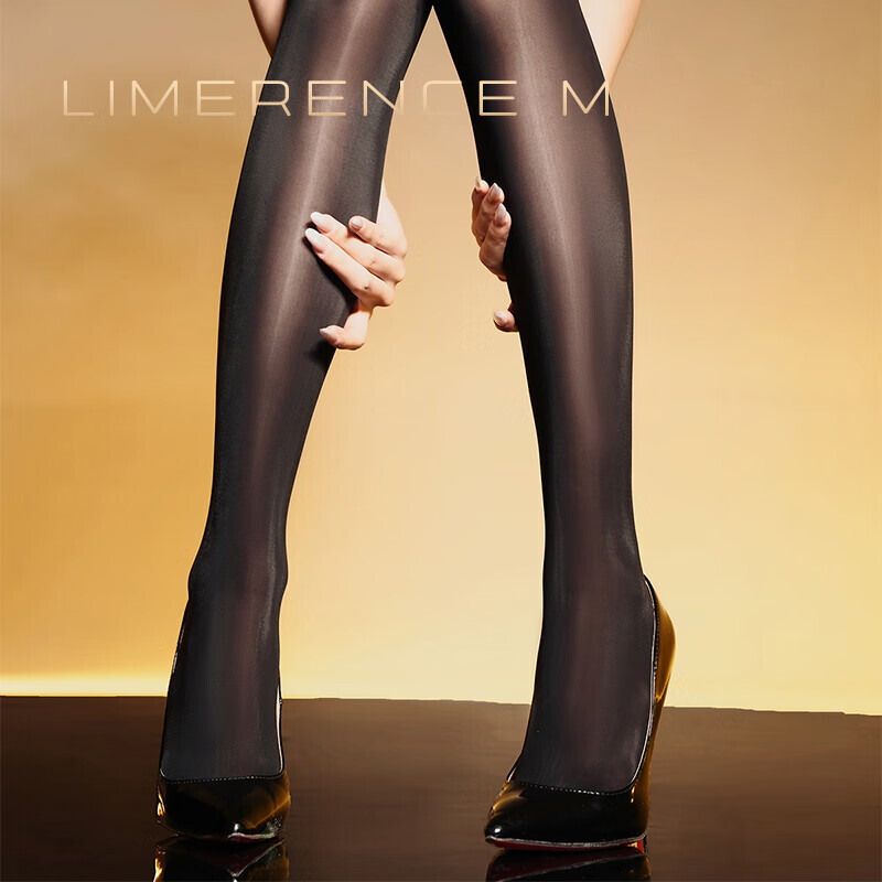 Limerence M 涞觅润丝 丝袜18D超薄丝滑油亮性感连裤袜 黑色(高腰无缝) M码 56.8