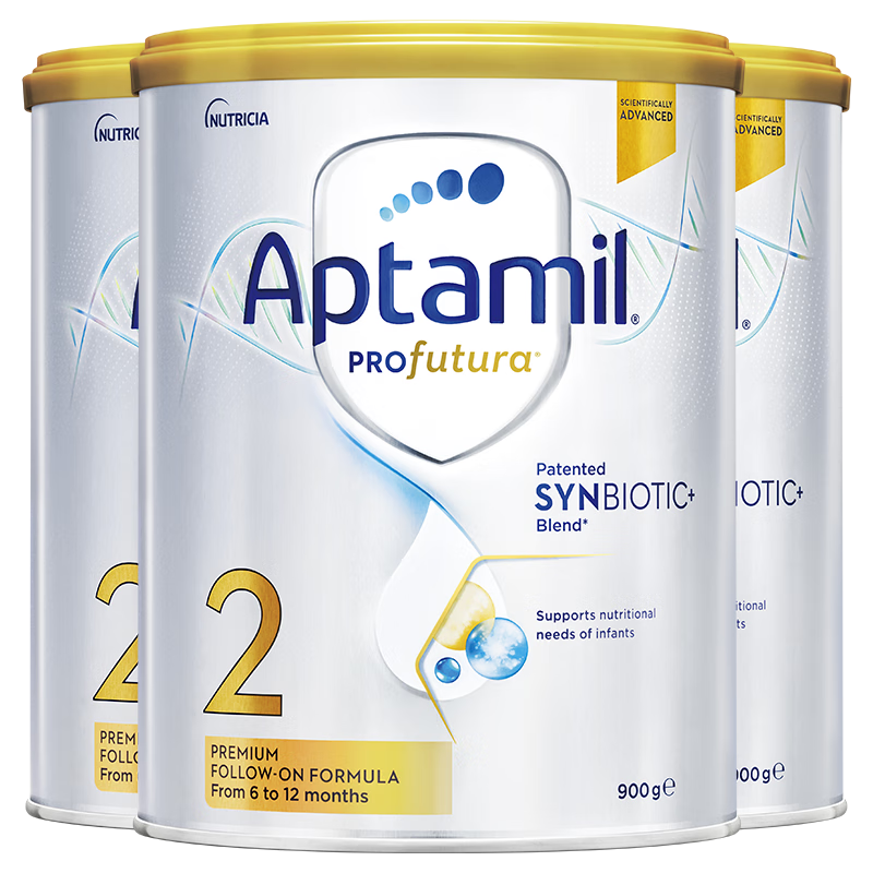 aptamil 爱他美 澳洲白金版 2段 婴幼奶粉 900g 3罐 689.7元