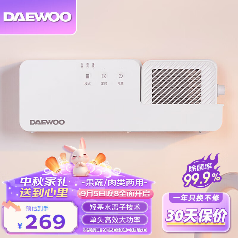 DAEWOO 大宇 韩国大宇(DAEWOO) 果蔬清洗机家用壁挂式全自动洗菜机果蔬卫士清