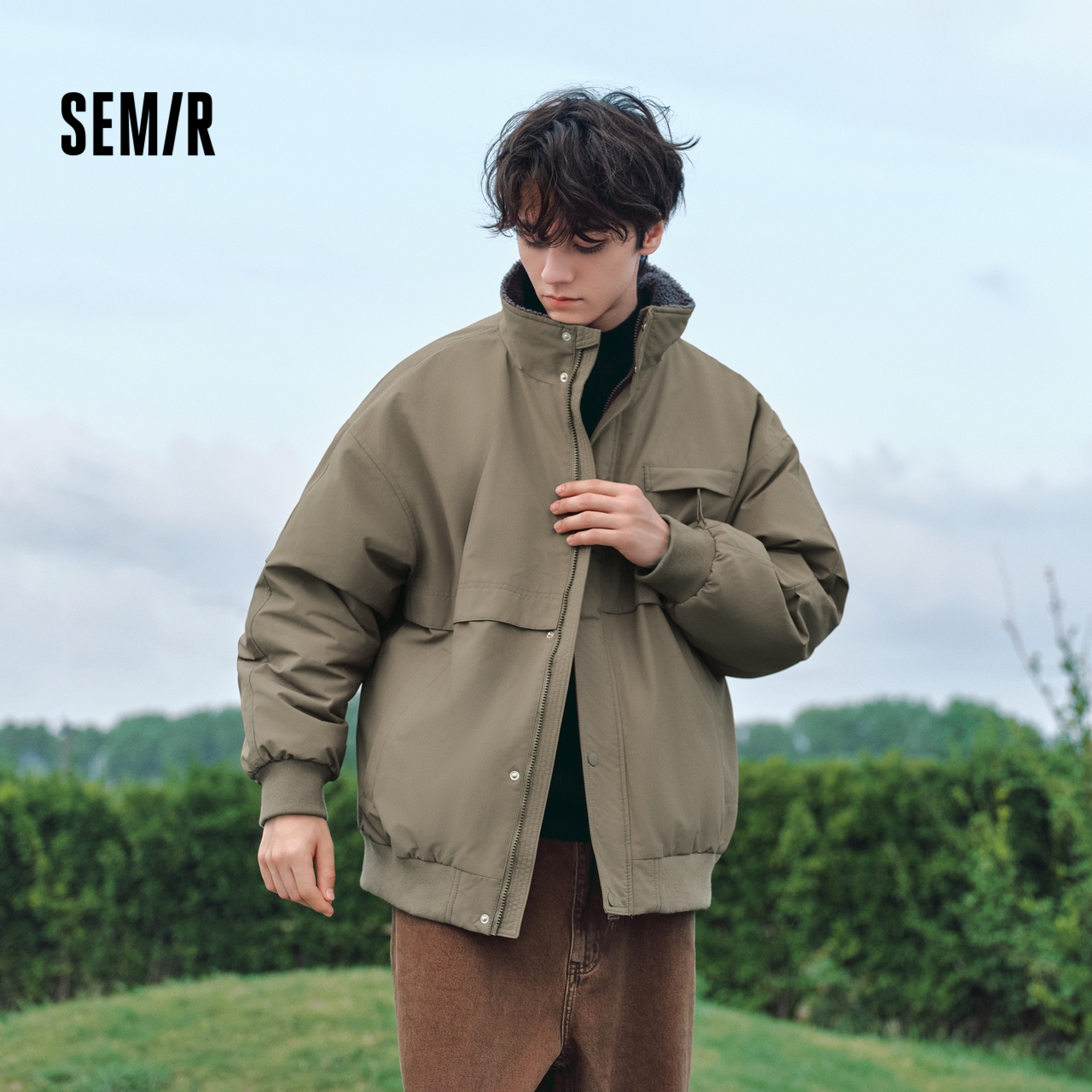 Semir 森马 美式复古夹克加绒 259元（需用券）