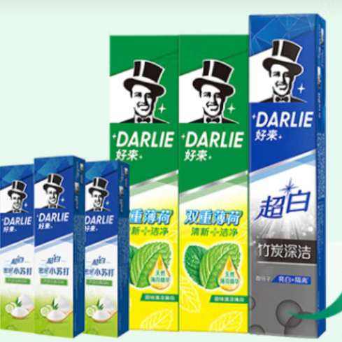 京东百亿补贴、plus会员、需首购:DARLIE好来(原黑人)薄荷竹炭牙膏套装420g 清