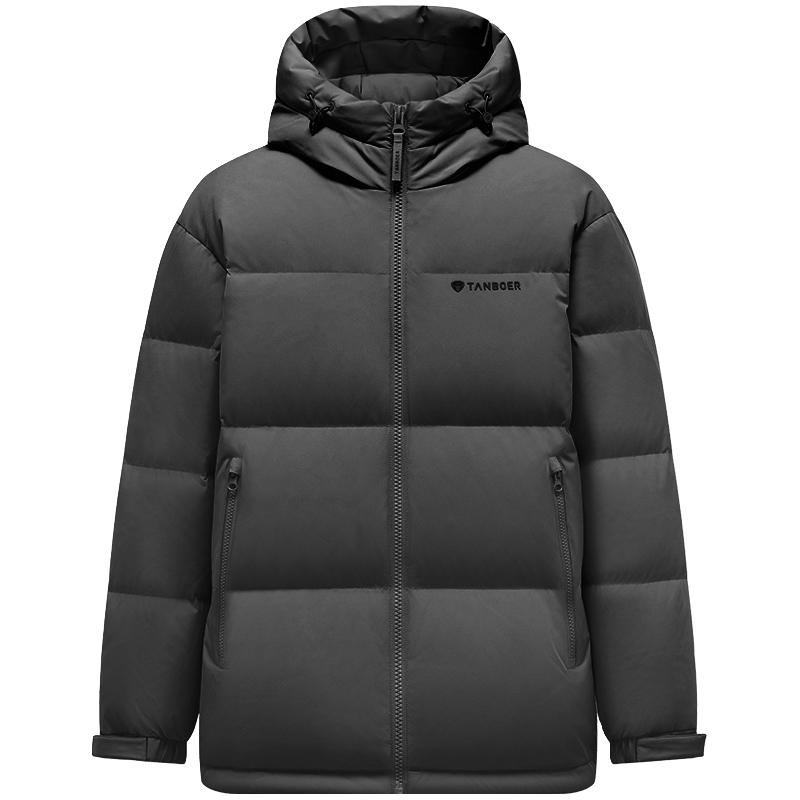 坦博尔 羽绒服短款男冬季时尚休闲运动户外连帽加厚保暖百搭外套 368.51元