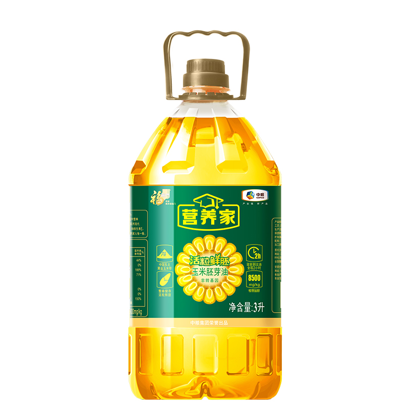 福临门 中粮福临门营养家玉米油胚芽油3L 48.9元